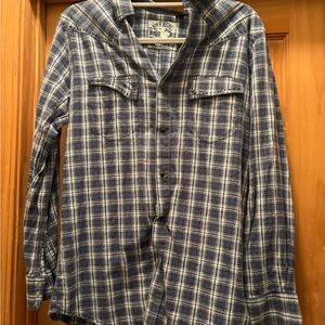 Ely Cattleman Blue Plaid Men's Shirt
